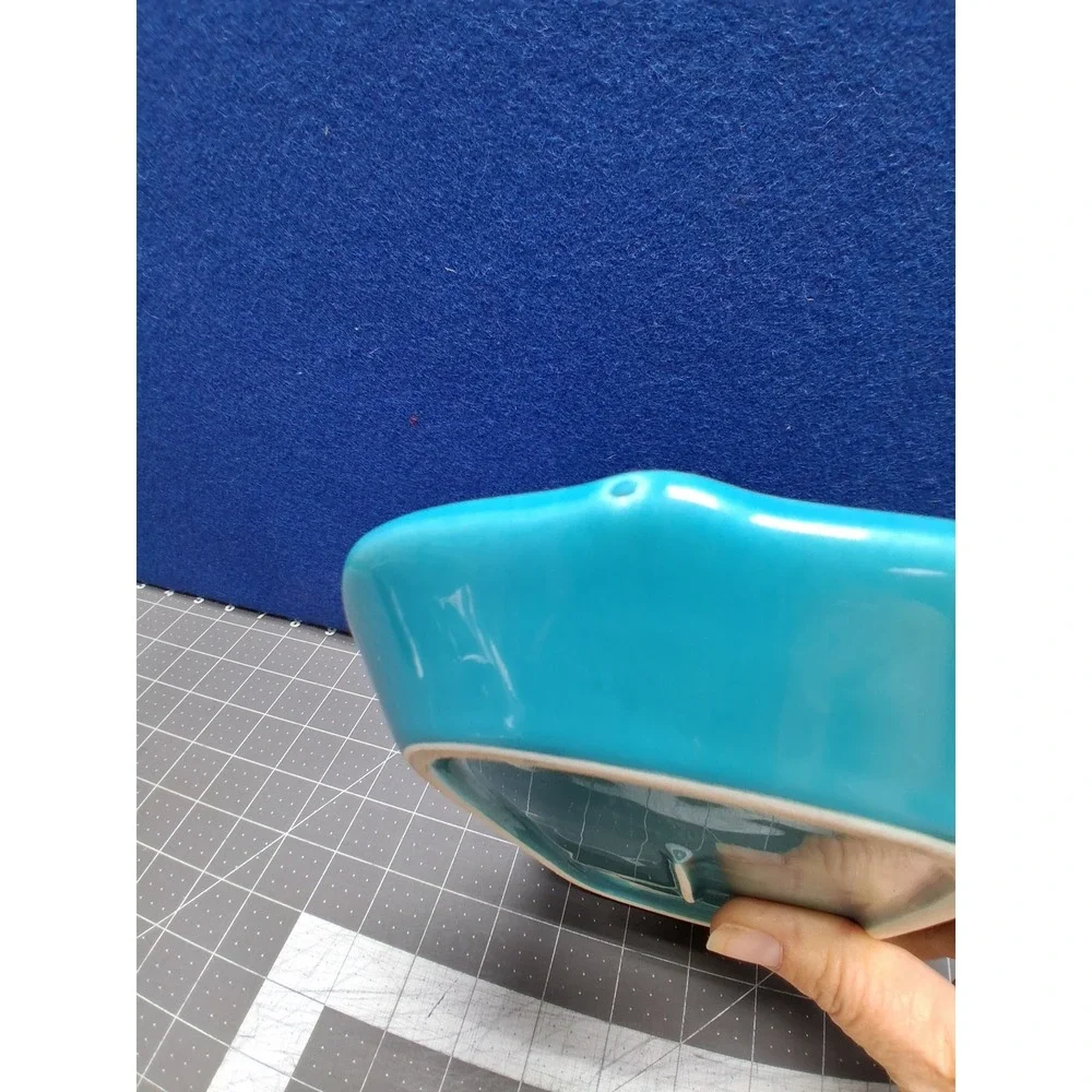 Pioneer Woman Soap Lotion Tray Turquoise Scalloped Ceramic Sink Side Plate